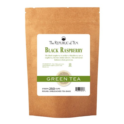 Image of The Republic of Tea Black Raspberry Green Tea Bags, 250 Tea Bag Bulk