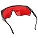 ERYUE Anti Glasses Durable Safety Protection Eyewear for All Direction, Portable PC Eye Glasses for Blueviolet Diodes (Red)