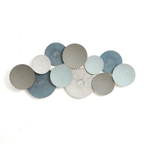 LuxenHome Metal Wall Art, 47.4-Inch Large Wall Decor Hanging Sculptures, Distressed Multi-Color Pastels Metal Accent Artwork Decorations for Living Room Home Office Bathroom Kitchen - Image 6