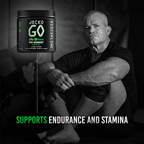 Origin Jocko Fuel Pre Workout Powder With L-Citrulline, Nootropic & Caffeine For Endurance & Stamina - Keto, Sugar Free Blend For Distance Running, Cycling, Jiu Jitsu - 30 Servings (Sour Apple) #TOP3