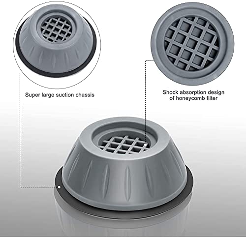 Image of Tanlax Anti Vibration Rubber Pad for Washing Machine, Refrigerator Floor Support Pads in Home, Kitchen, Bathroom - Set of 4