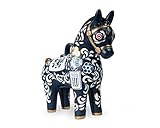 Potrillo de Pucará Azul y Blanco - Club Alianza Lima (32 cm de altura) - hecho a mano en Perú