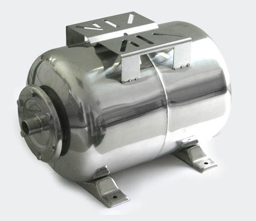 Wiltec Réservoir pression à vessie – 50 Litres – 550 x 360 x 375 mm – en Acier inoxydable – Version horizontale – Surpresseur pour la surpression...