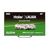 Haier QLED 4K UHD H65S80EUX - Smart TV 65", Google TV, Dolby Audio, HDR 10, Smart Remote Control, Google Assistant, Bluetooth 5.1, DBX TV, HDMI 2.1 x 4, Sin Marcos, 2024