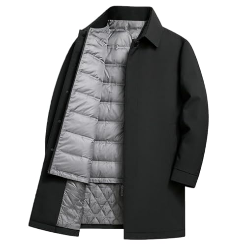 Doudoune longue détachable homme | Manteau chaud idéal pour les trajets urbains quotidiens