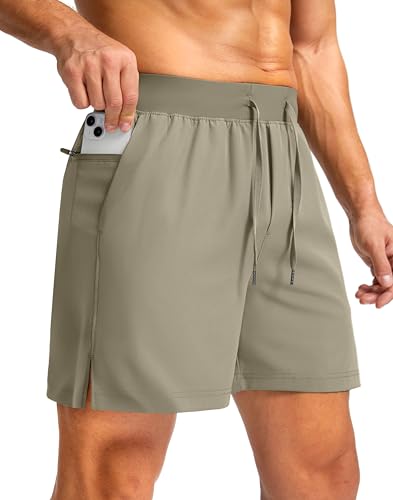Image of Soothfeel Men's Running Shorts with Zipper Pockets 9 inch / 7 inch / 5 inch Quick Dry Eight Basketball Gym Workout Athletic Shorts