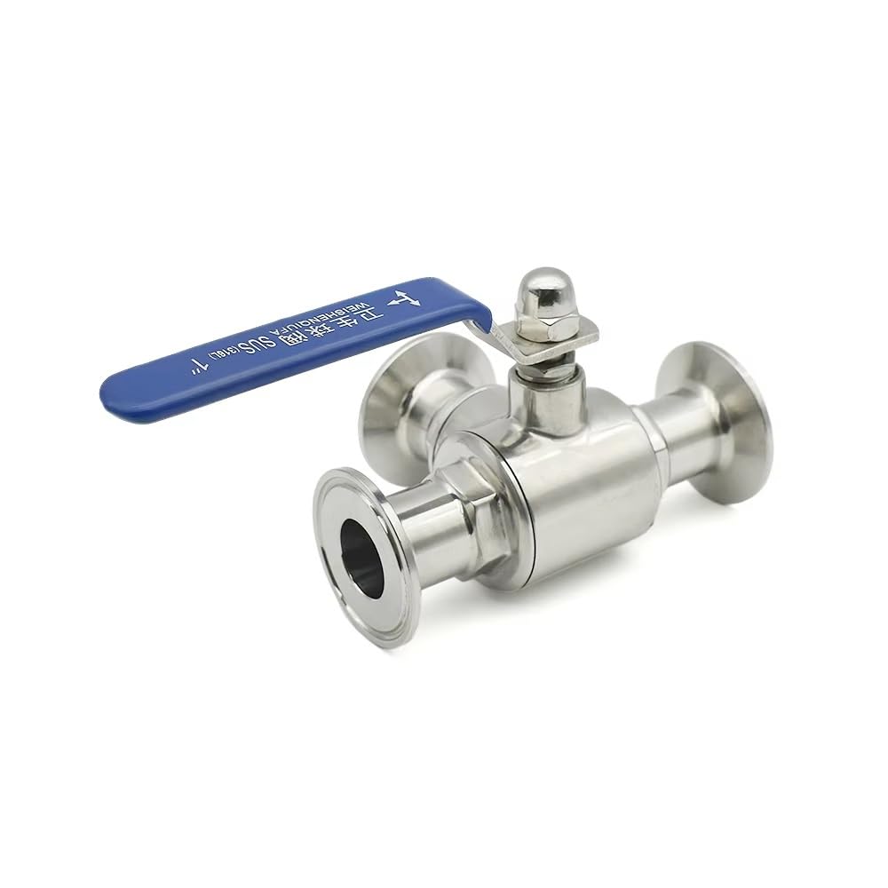 3-Drogowy Sanitarny Zawór Kulowy, Stal Nierdzewna SS316, Obsługa Ręczna Typu T/L, Tuleja Tri Clamp 50,5/64/77,5/91/119mm, 1 Sztuka(L type,76mm x Ferrule 91)