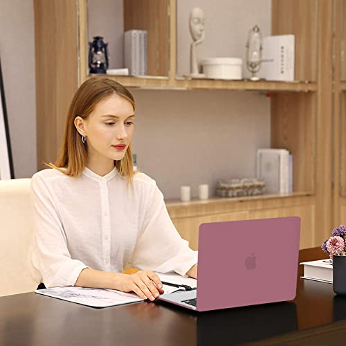 Image of MOSISO Compatible with MacBook Air 13 inch Case M5 2026 M4 2025 M3 M2 2024-2022 A3449 A3240 A3113 A2681, Scratches-Resistant Protective Hard Shell for MacBook Air 13.6 inch Case, Dusty Rose