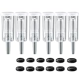 3-Piece Airlock with 12PCS Silicone Grommets 6 Pack,Fermentation Airlock High Transparency, Brewing Airlock Kit Preserving, Brewing, Making Wine, Fermenting Sauerkraut, Kimchi