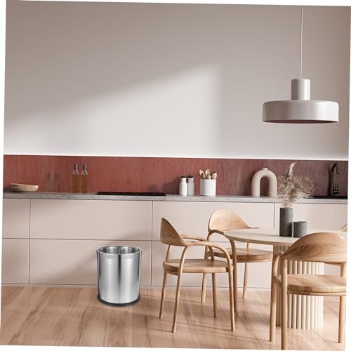 Caneca de basura de acero inoxidable para baño y hogar miniatura 5