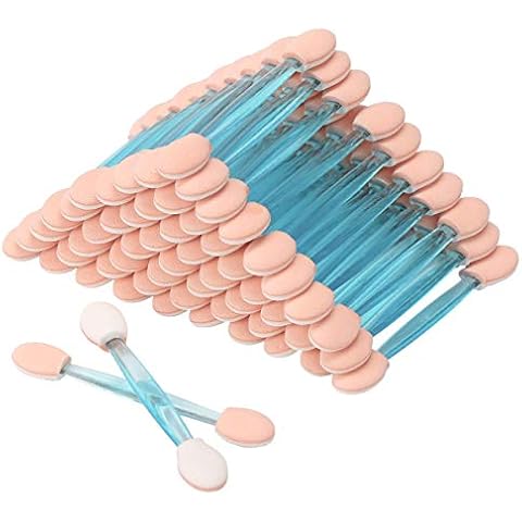 Akstore 200PCS Disposable Dual Sides Eye Shadow Sponge Applicator Eyeshadow Brushes Makeup Brush (Blue) Cover