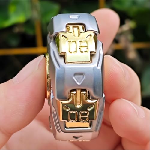 Image of T-Conceal EDC Sliders Fidget Open Armor Spinning Top Fidget Toys Stress Relief for Adults Metal Magnetic (Silver Gold)