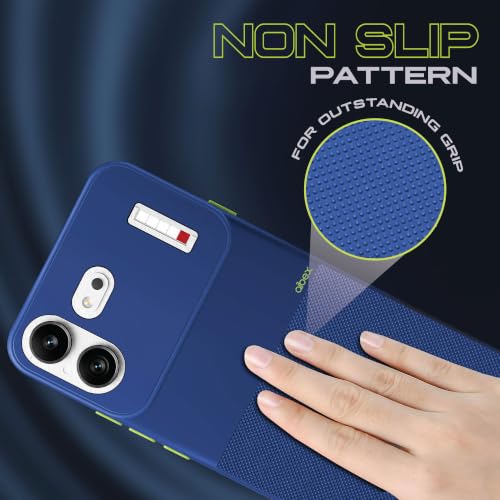 Image of AIBEX Premium Back Cover Case Compatible for Nothing 4B | Scratch & Drop Tested Shockproof Matte Texture Case with Soft Microfibre Lining | Slim Fit Cover with Anti-Scratch - Blue