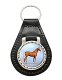 Cheval Thème Giftshop UK Palomino Cheval Cuir Clé Gousset