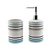 Produktbild Cuco ´S Nest 2-teiliges Badezimmer-Set aus Keramik Mod. Sea. Zubehör-Set zum Aufstellen bestehend aus Glas und Seifenspender