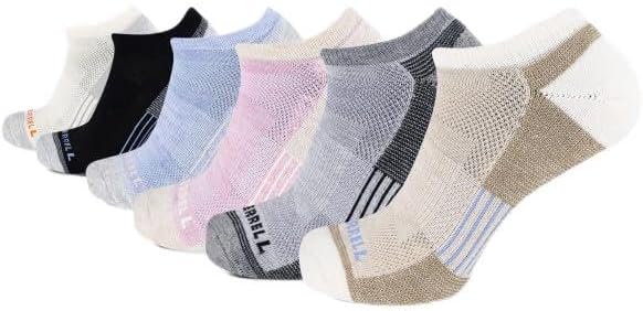Merrell Men's and Women's Wool Everyday Hiking Socks - 3 Pair Pack - Cushion Arch Support & Moisture Wicking
