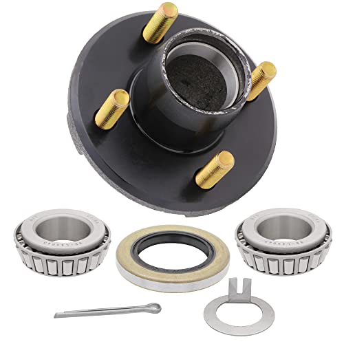 Trailer Axle Idler Hub with Bearing Repair Kit - 4 Lug on 4