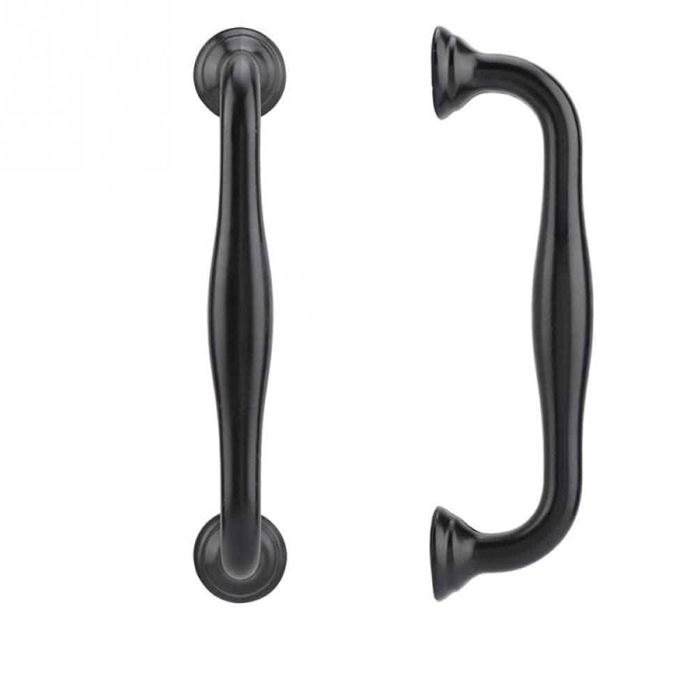 Vvw&Liu Size 1 Black Door Handle Antique Rustic Style Aluminum Alloy Cabinet Door Handle Gate Pull With Screws For Home Door Hardware,