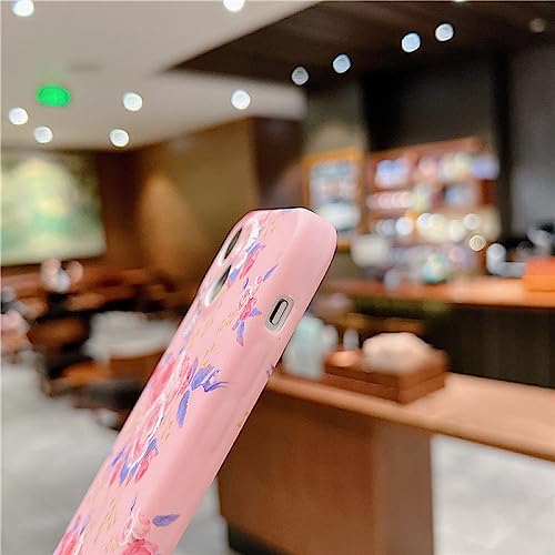 Longe étui fleur iPhone 14 Pro antichoc finition luxe en silicone souple - 5