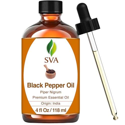 SVA Black Pepper Essential Oil – 4 Fl Oz – 100% Natural Black Pep...