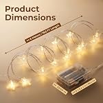WesGen Star String Lights Warm White Battery Operated - Image 3