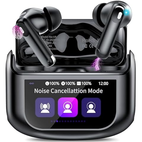 Thunelec U9 Wireless Earbuds with Touch Screen Cover
