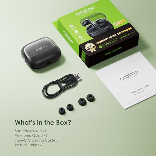 Oraimo SpaceBuds Neo Wireless Earbuds Bluetooth 5.4 in Ear Headphones, Bluetooth Ear Buds Built-in Microphone, Clear Talk, Immersive Game Mode, Comfortable Fit, App Control, 30H Playtime, Black - image 9