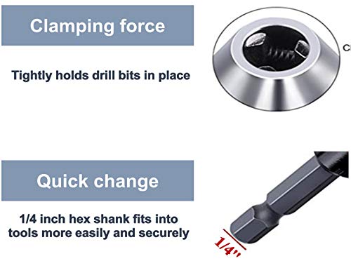 Aiyun Impact Drill Adapter - 2Pcs Drill Bit Adapter For Impact Driver Converter Hex Shank Keyless Drill Chuck Adapter (0.3-6.5Mm,0.3-6.5Mm) #TOP3