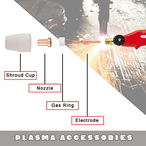 Plasmasnijder Parkside mondstuk verbruiksmaterialen Parkside Tip plasma-mondstuk elektrode tip mondstuk verbruiksmateriaal voor Cut 30 40 50 - Afbeelding 5