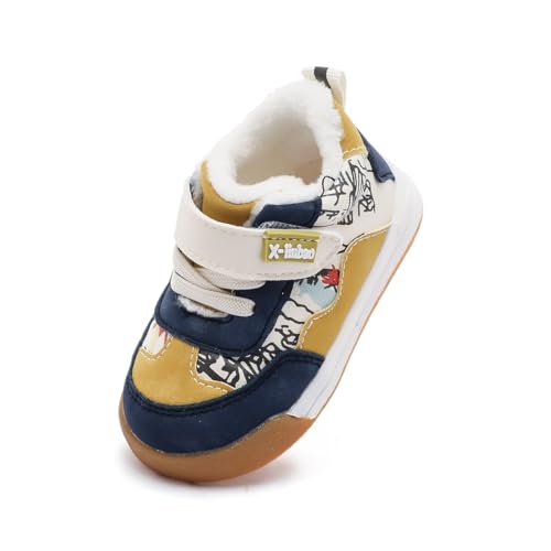 Baby Shoes forToddler Boys Girls Warm Sneakers 1-3Years with Fleece Lining Non-Slip Warmest Winter First Walkers Outdoor Boots