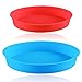 DanziX - Stampo rotondo da forno in silicone, antiaderente, riutilizzabile, 6 pollici e 8 pollici, colore: Rosso e blu