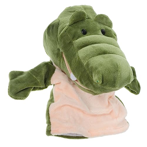 SUPVOX Krokodil Handpuppe mit Offenem Mund Interaktives Pädagogisches Tier Handspielzeug für Fördert Motorik Kommunikationsfähigkeit und Frühe Bildung Leicht und Tragbar für Drinnen und
