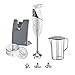 Produktbild bamix Stabmixer Set M200 SWISSLINE inkl. Multifunktionsmesser, Quirl, Schlagscheibe, Prozessor, Becher, Halterung, 200 Watt, 2-Stufen, Edelstahl, Made in Switzerland - Weiß