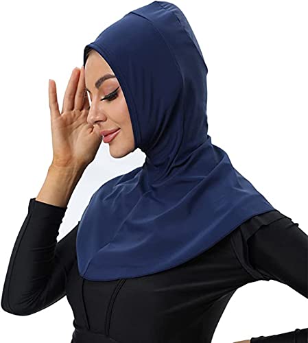 Women's Full-Coverage Swimming Cap Hood Muslim Hijab Shawl Cap Full-Coverage Women's Neck Protection2