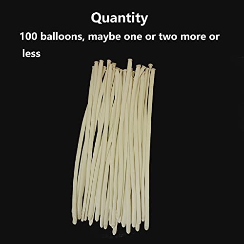 Image of Long Twisting Balloons, Magic Balloons for Animals, Modelling Thickening Latex Balloons, 260Q, for Animal Shape, Birthdays Clowns (White)