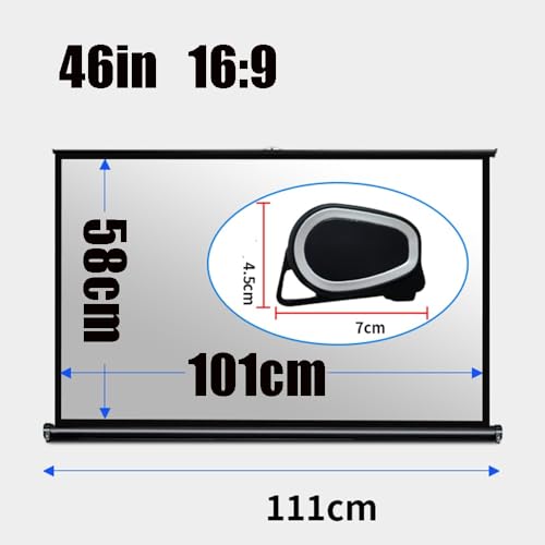 Pantalla de proyección manual de 50 pulgadas 16:9 miniatura 5
