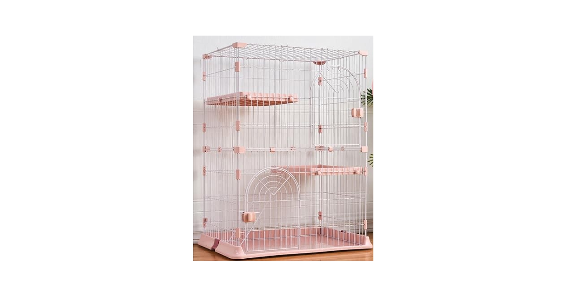 新品　キャットケージ　キャットゲージ　2段　グレー　高さ119cm 小型 Amazon.co.jp: 猫 ケージ 2段 +1梯子 + 2扉 キャットケージ