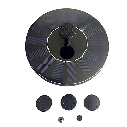 Blusea Water Floating Solar Powered Fountain Pump Brushless Bird Bath Fountain Pump Kit with Different Spray Heads