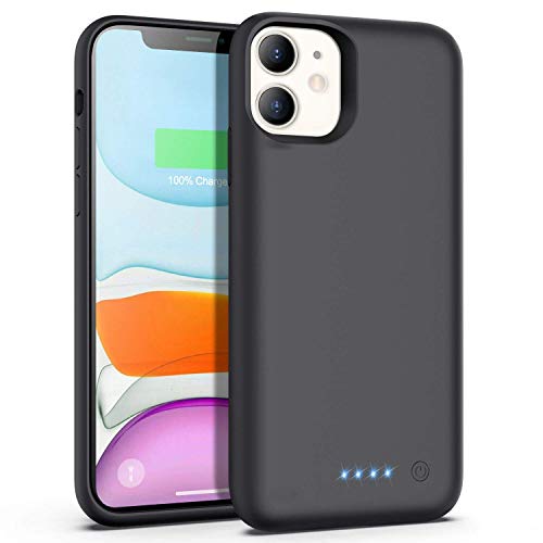 Trswyop Battery Case for iPhone 11, ?6800mAh High Capacity ? Charger Case for iPhone 11 Protective Portable Charging Case Rechargeable Extended Battery Pack (6.1 inch) - Black