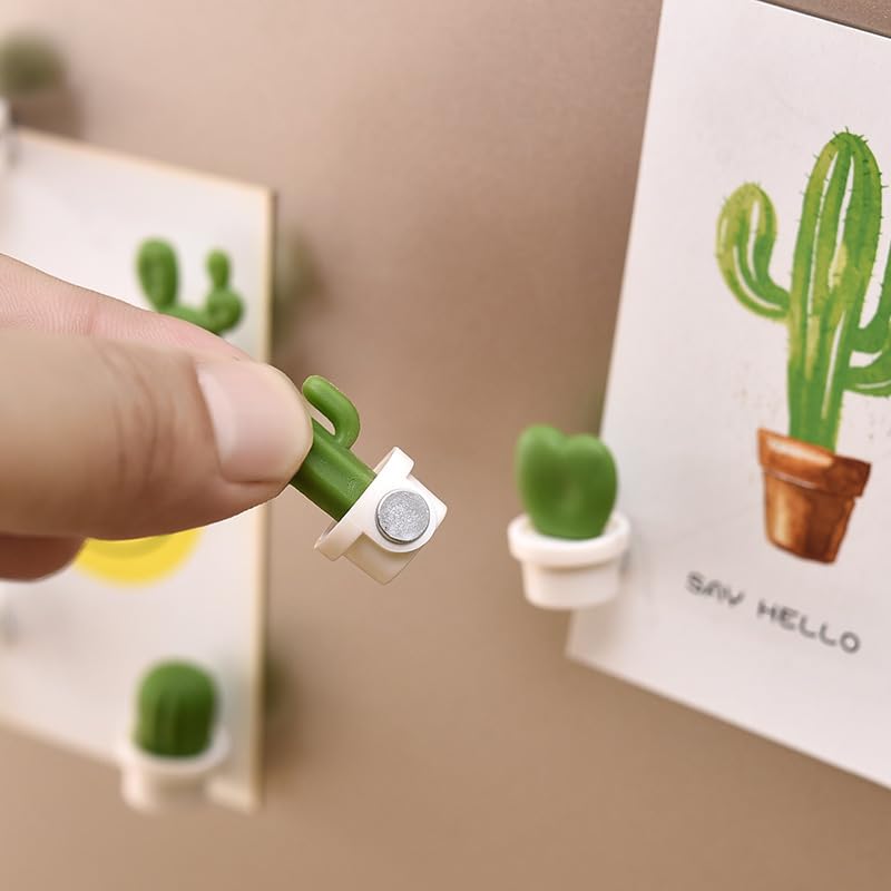6 imanes decorativos para refrigerador de plantas suculentas miniatura 3