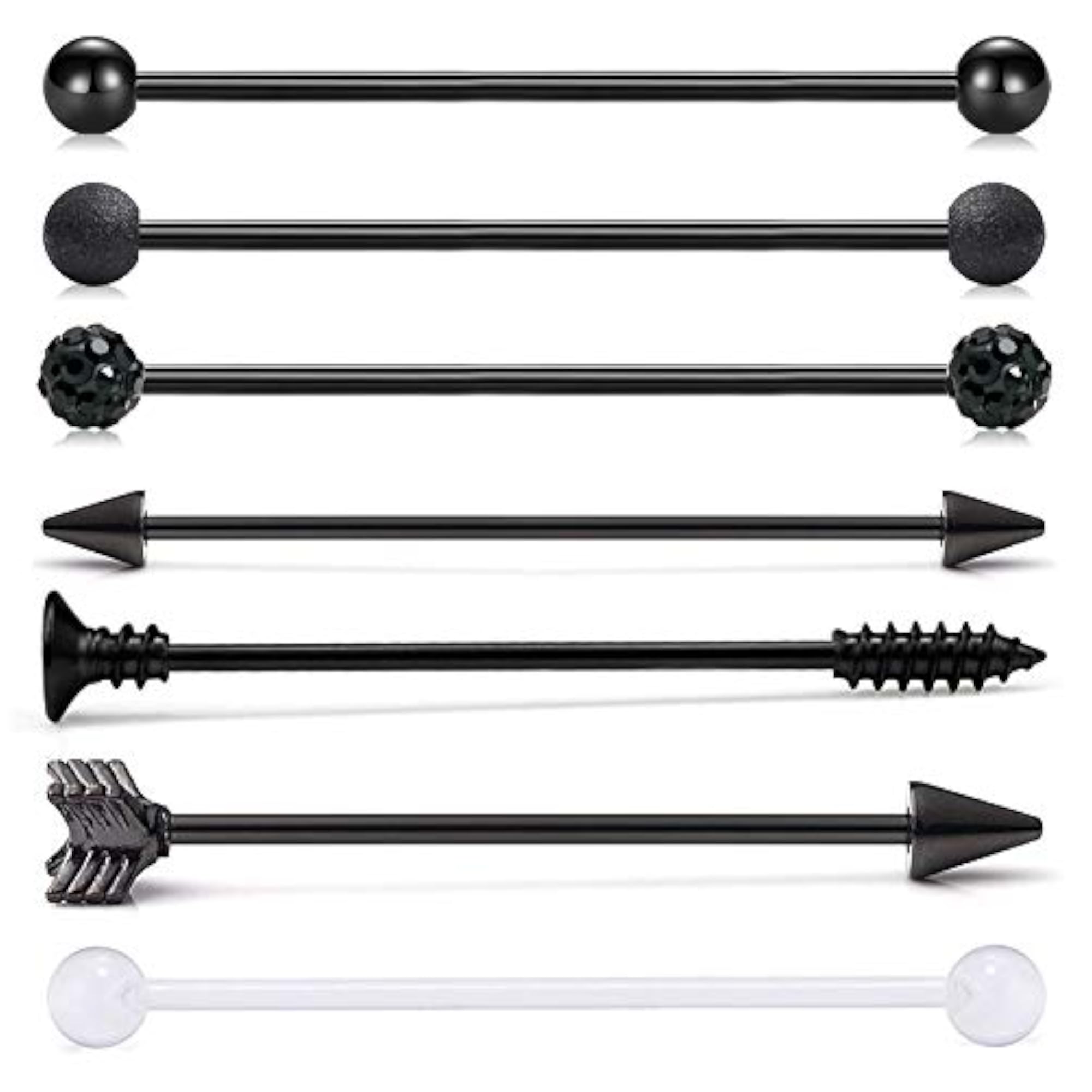 Stainless Steel 14G Industrial Barbell Ear Cartilage Helix Earring