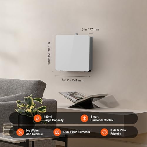 Difusor aromático eléctrico Happybuy 480ml Bluetooth miniatura 2