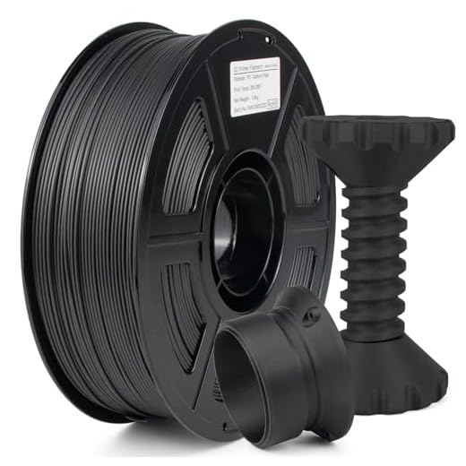 iSANGHU Carbon Fiber Polycarbonate Filament 1.75mm, UV/Heat Resistance PC-CF 3D Printer Filament, Carbon Fiber PC Filament for High-Temperature Technical Parts, 1kg(2.2lbs) Spool