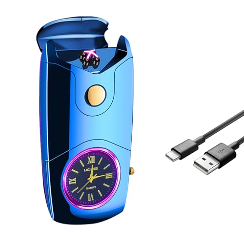 Encendedor eléctrico USB recargable azul miniatura 1