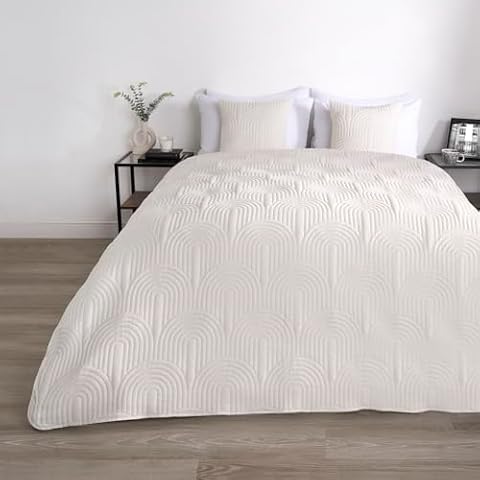 OHS Cream Arches Pinsonic Bedspread Blanket Cover