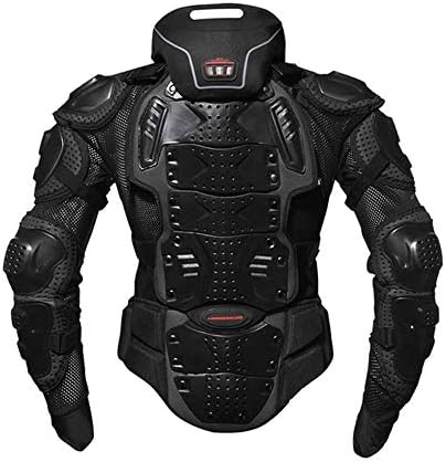 HEROBIKER Motorcycle Armor Full Body Armor Jacket Racing Amour Neck Guard Protective Gear Chest Protection Clothing Black Small