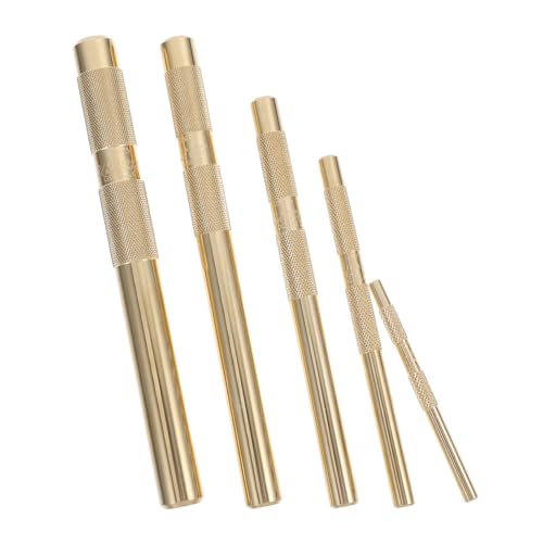 MAGICLULU Jeu de Poinçons en Laiton Portable Plusieurs Tailles pour Artisanat Métal et Mécanique, Ensemble 1 Kit Perforation Précis pour Réparation Automobile