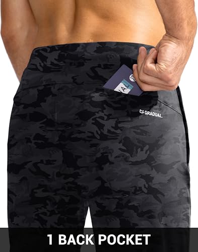 Image of G Gradual Men's Golf Joggers Pants with Zipper Pockets Stretch Sweatpants Slim Fit Track Pants Joggers for Men Work Running