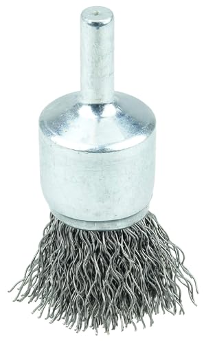 Image of Weiler 10020 3 /4 inch Crimped Wire End Brush, .020 inch Stainless Steel Fill, Made in The USA (Pack of 10)