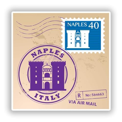 Naples Italy Mixed Stamps Round Metal 0.75" Lapel Pin Hat Shirt Pin Tie Tack Pinback3